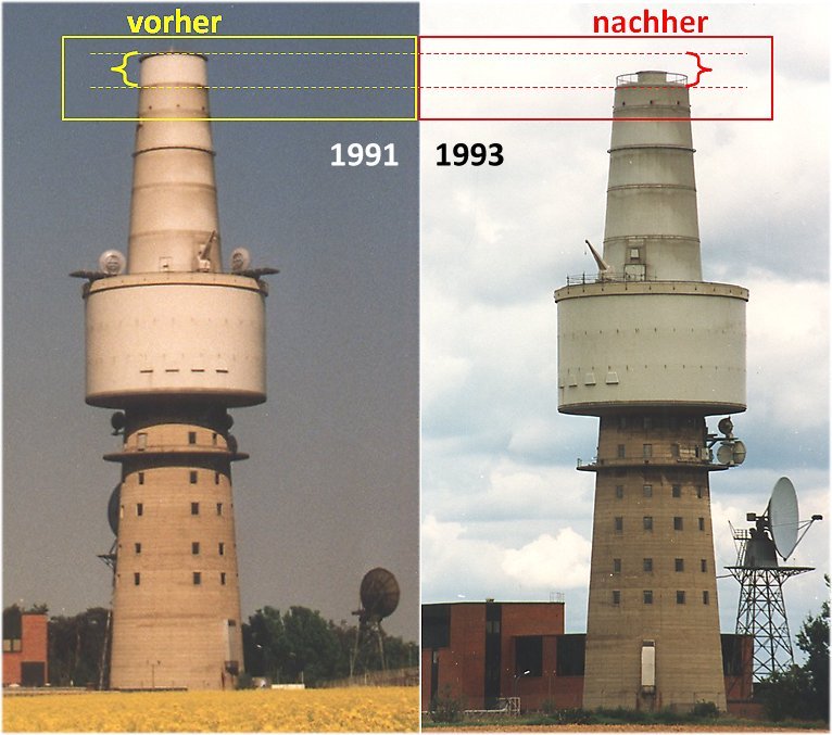 Turm 1991 und 1993